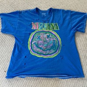 Urban Outfitters Nirvana blue top
